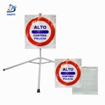 Roll Up Folding Sign - Alto Control Policia Reflective Folding Warning Sign